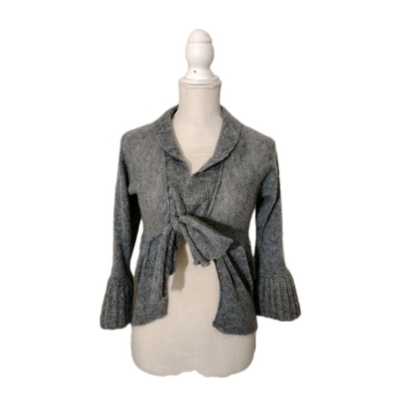 Sisley Sweaters - Sisley Gray Cardigan Sweater Mohair Blend Women's Size M Romania Soft Cozy